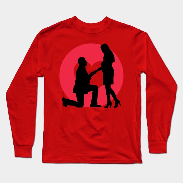 Love Couple Long Sleeve T-Shirt by ShubShank